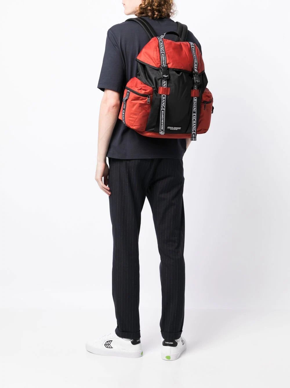 Armani Exchange logo-trim multi-pocket backpack - Image 2