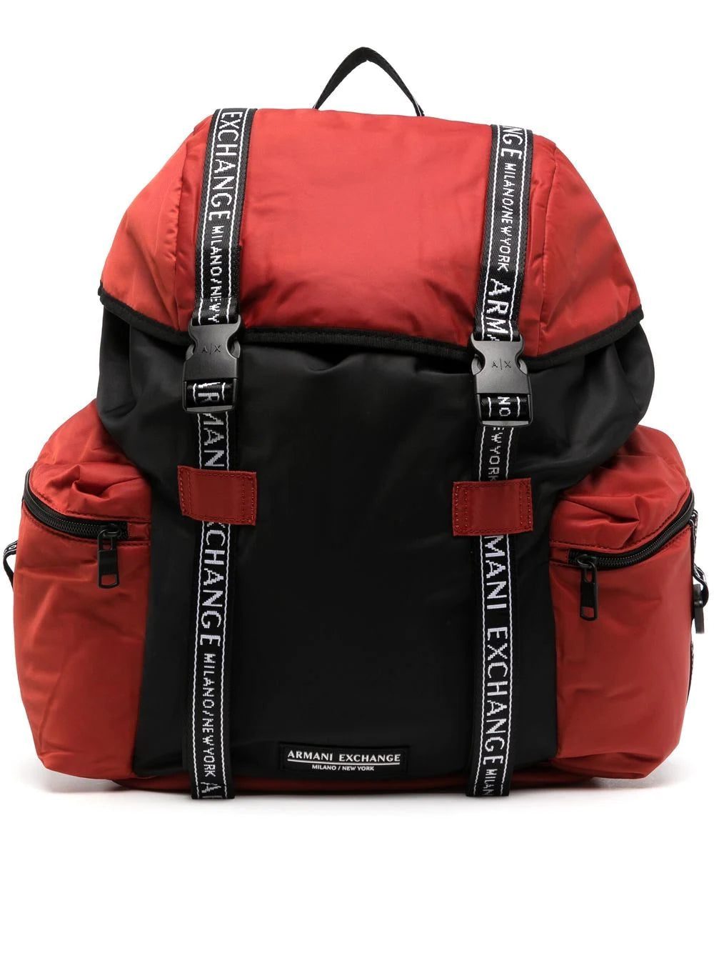 Armani Exchange logo-trim multi-pocket backpack