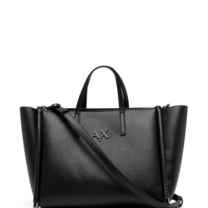 Armani Exchange  tonal logo-plaque tote bag