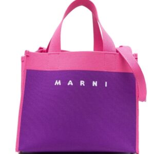 Marni colour-block canvas tote bag