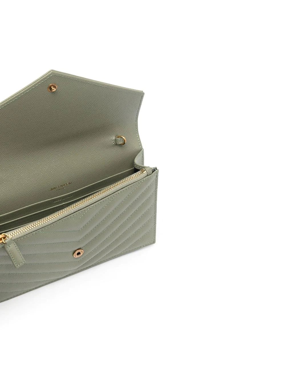 Saint Laurent leather quilted envelope bag - Image 4