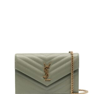 Saint Laurent leather quilted envelope bag