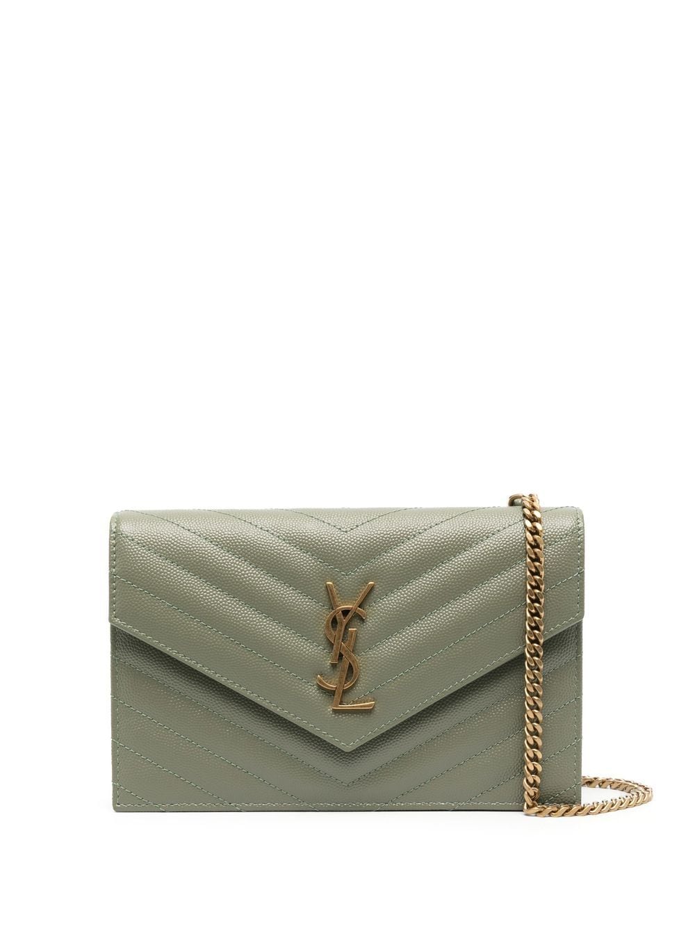 Saint Laurent leather quilted envelope bag