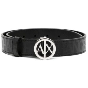 Armani Exchange  logo-buckle leather belt