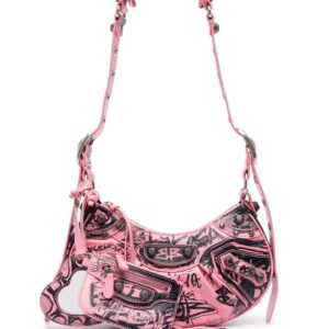 Balenciaga  Le Cagole XS Graffiti shoulder bag