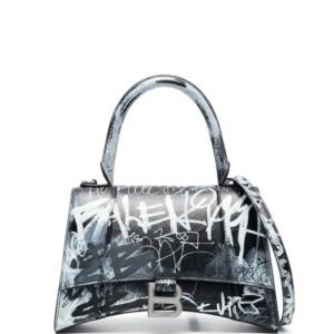 Balenciaga Hourglass S graffiti-print tote bag