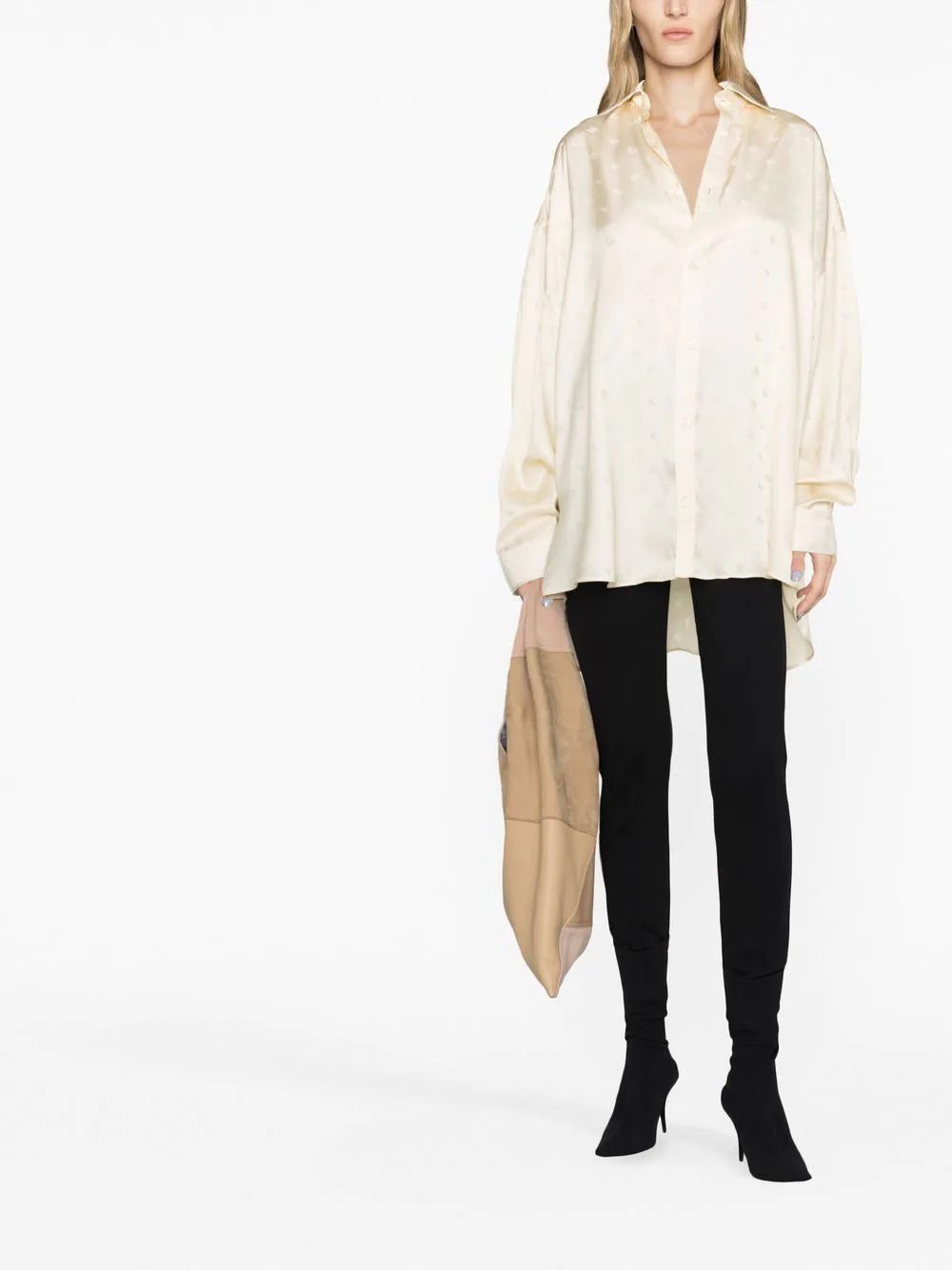 Balenciaga logo-print long-sleeve shirt - Image 2