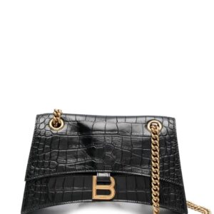 Balenciaga small Crush crocodile-embossed shoulder bag