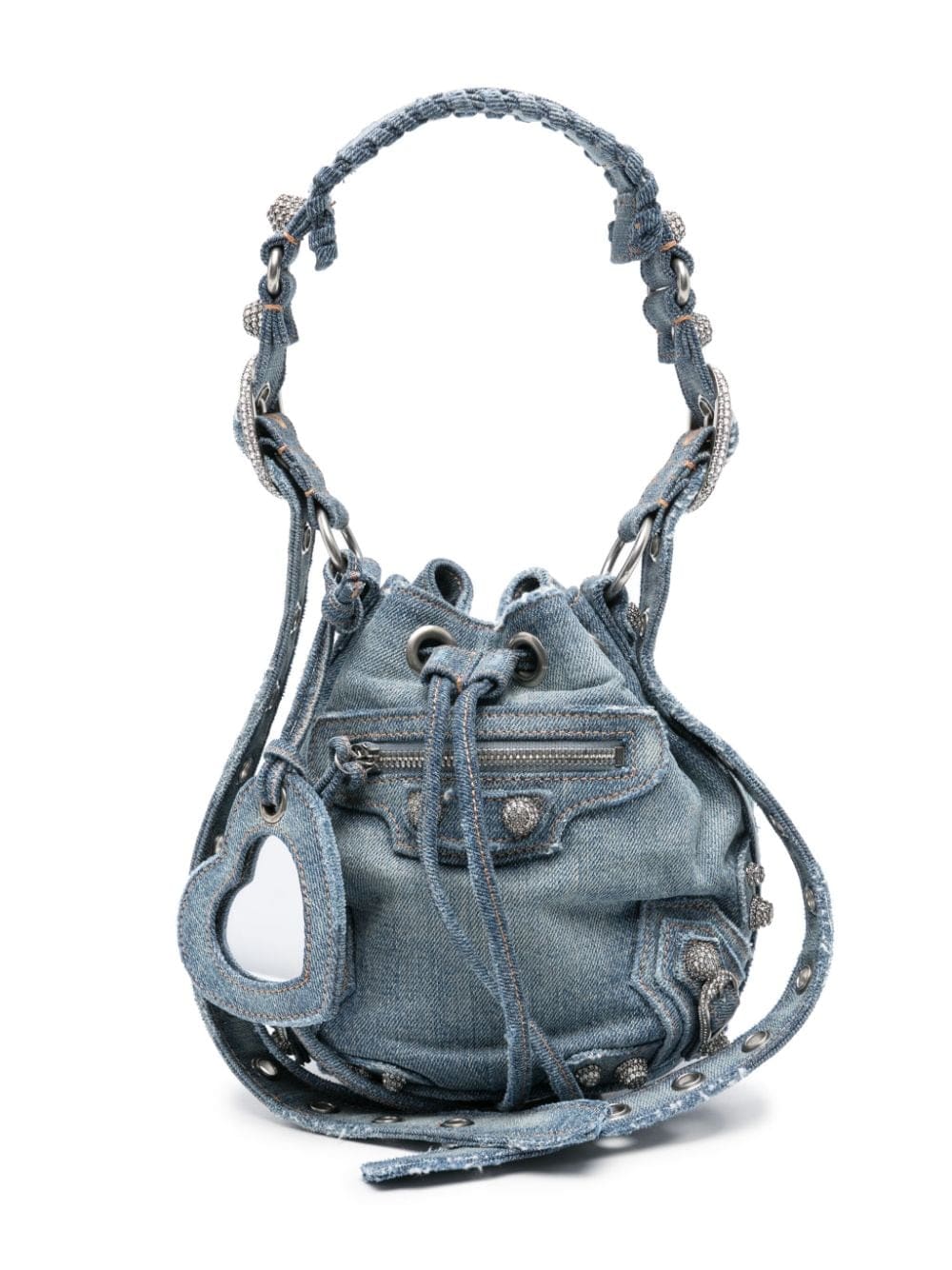 Balenciaga XS Le Cagole denim bucket bag