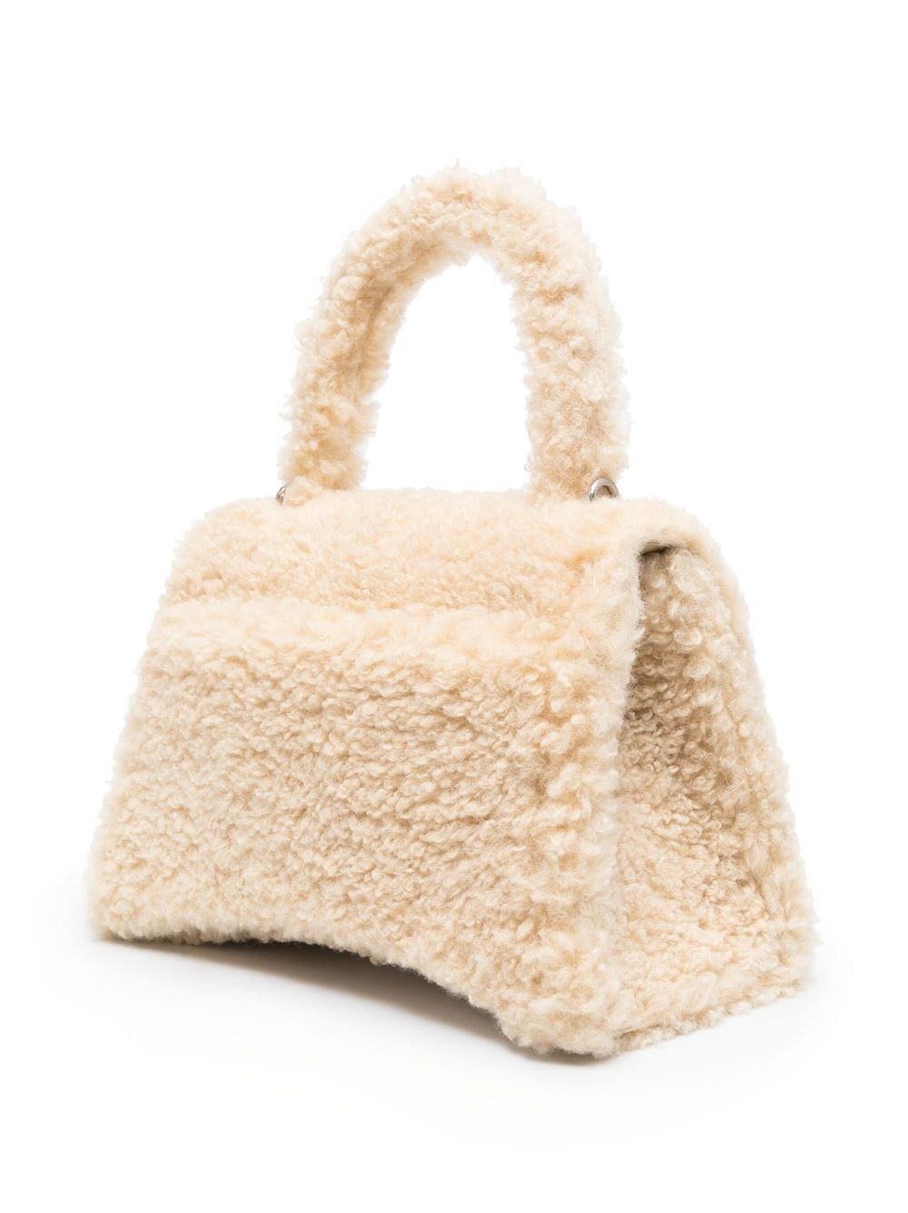 Balenciaga small Hourglass furry top-handle bag - Image 4