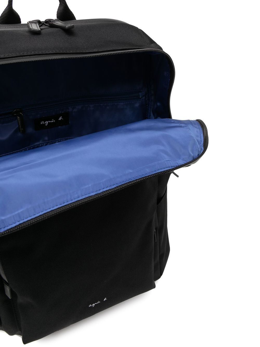 agnès b. logo-print zip-up backpack - Image 5