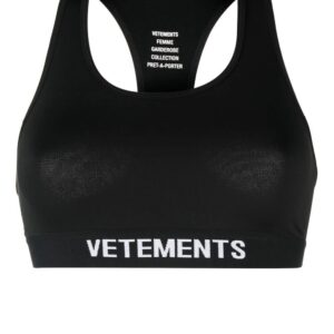 VETEMENTS  stretch-design logo bra