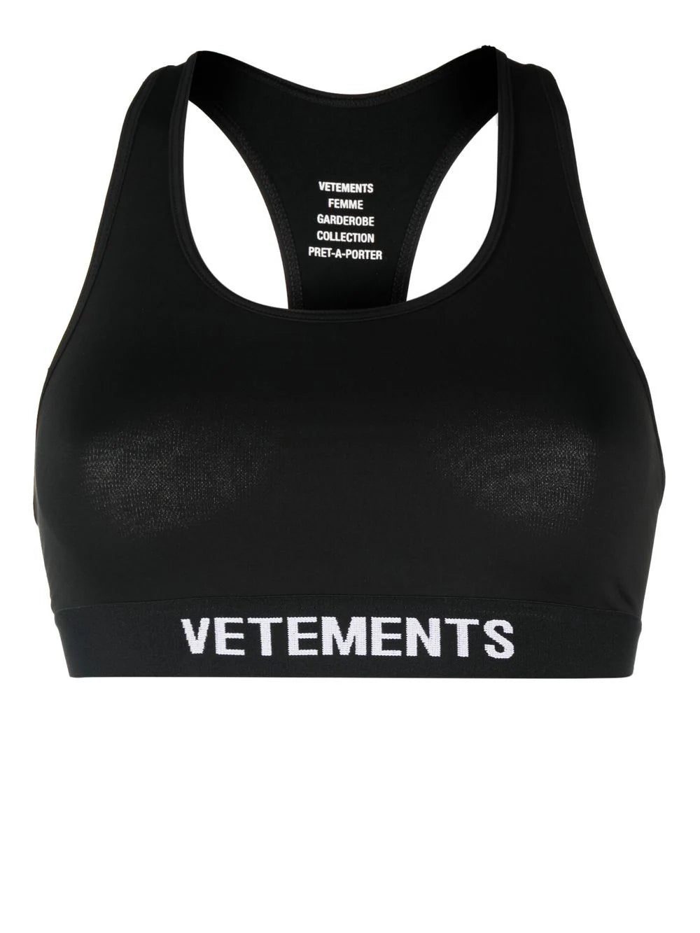 VETEMENTS stretch-design logo bra