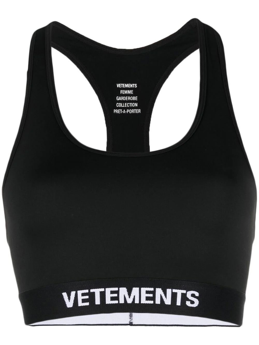 VETEMENTS stretch-design logo bra - Image 2