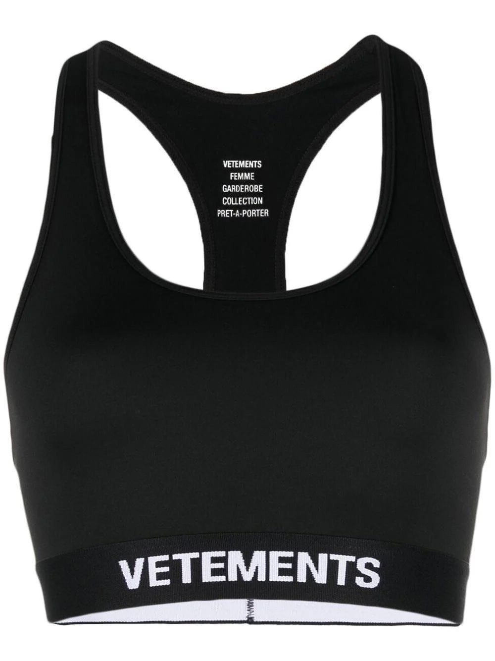 VETEMENTS stretch-design logo bra - Image 3