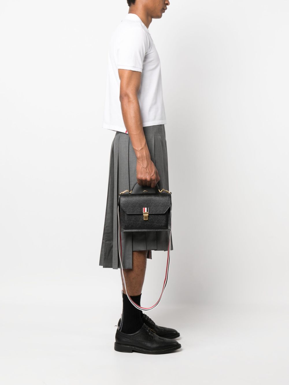 Thom Browne pebble grain-leather school bag - Image 2