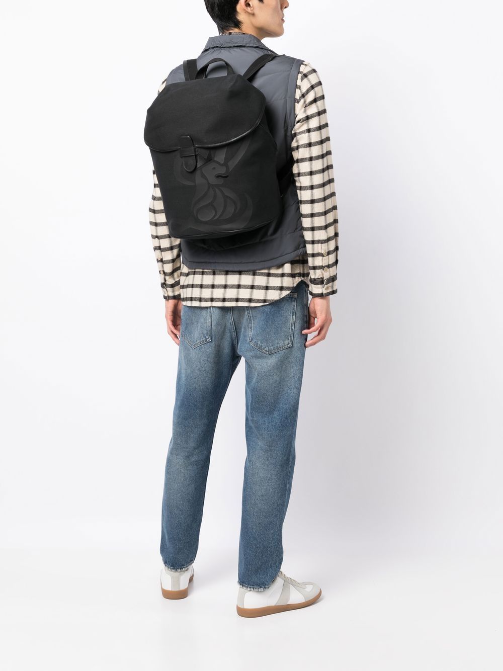 Leathersmith of London Lion-print detail backpack - Image 2