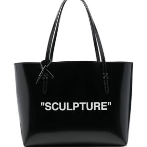 Off-White slogan-print tote bag
