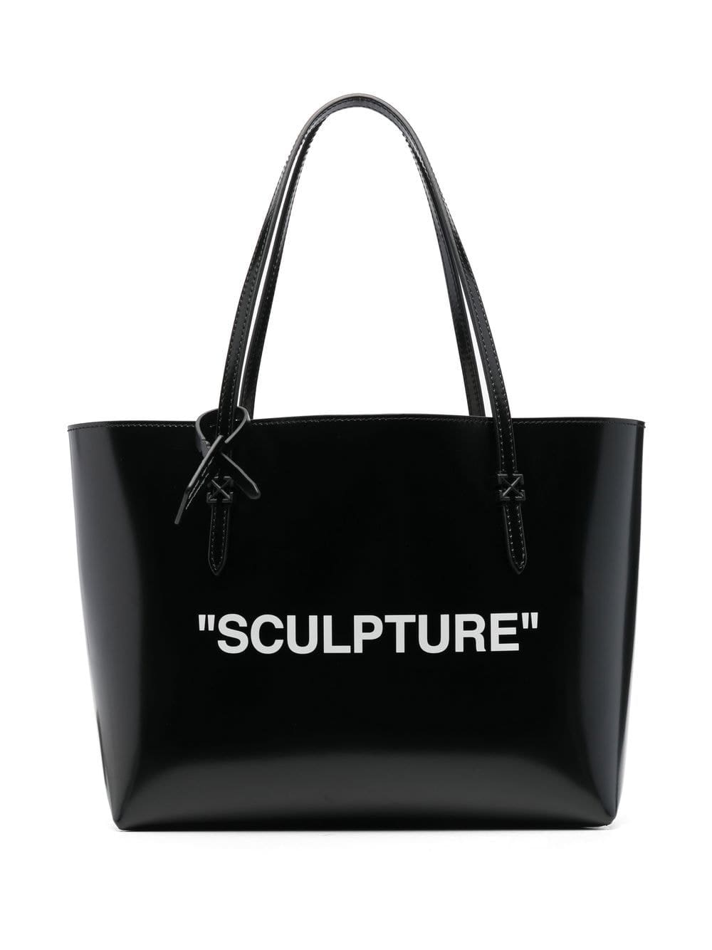 Off-White slogan-print tote bag