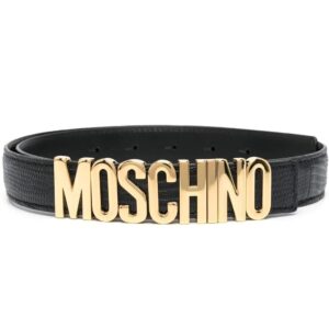 Moschino  logo letter leather belt