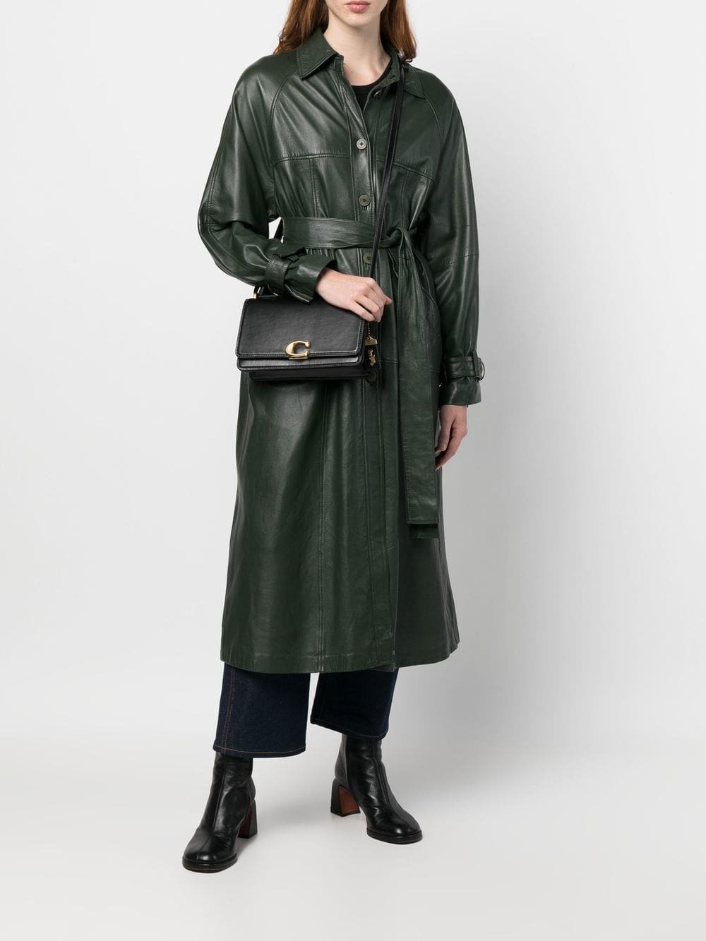 Coach logo-plaque leather shoulder bag - Image 2