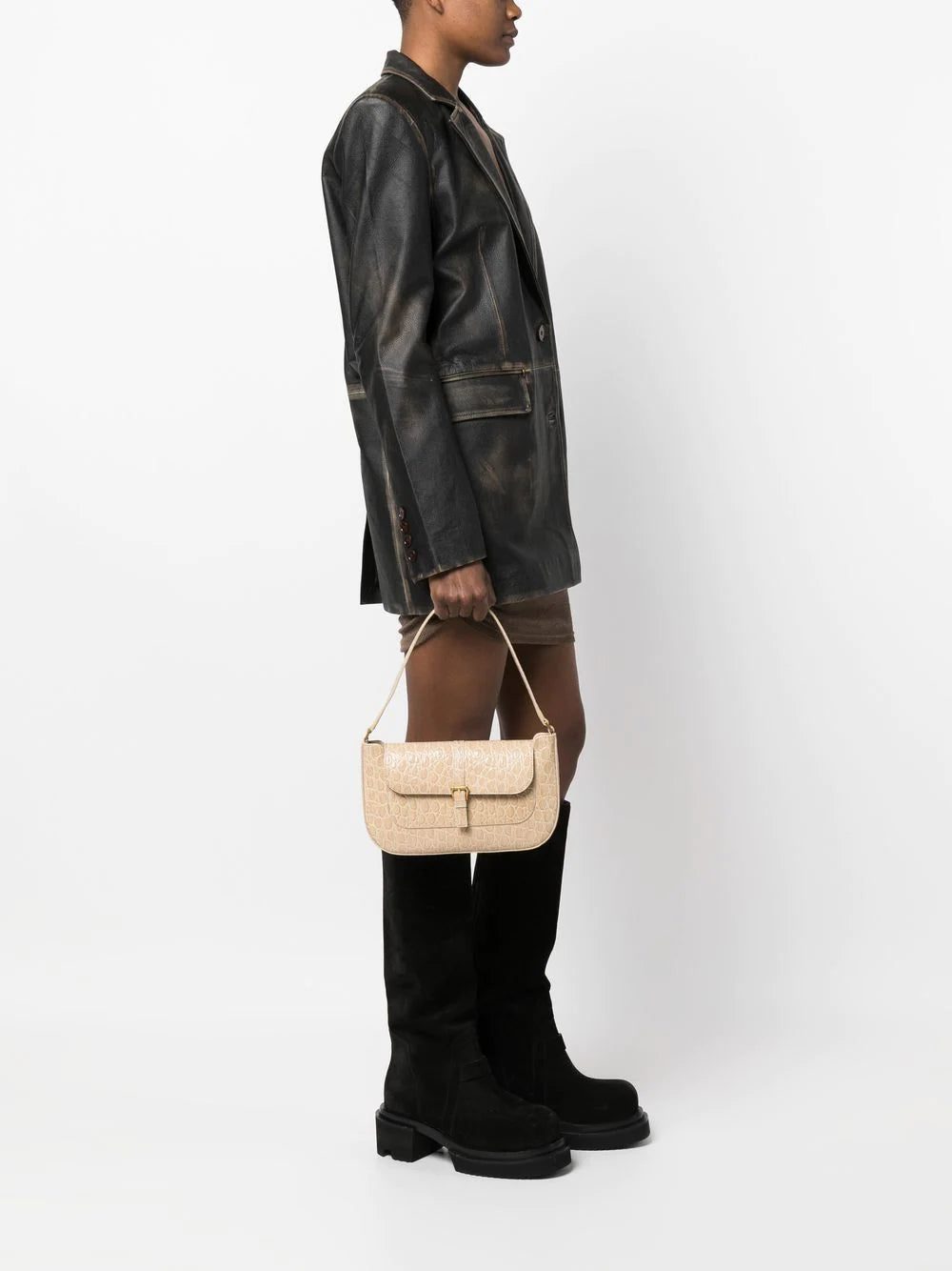 BY FAR Miranda crocodile-embossed shoulder bag - Image 2