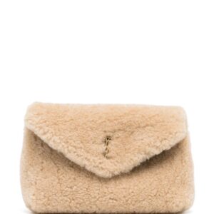 Saint Laurent small Puffer shearling clutch