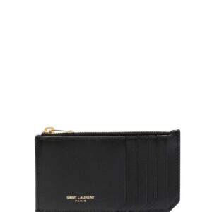 Saint Laurent logo-stamp card holder