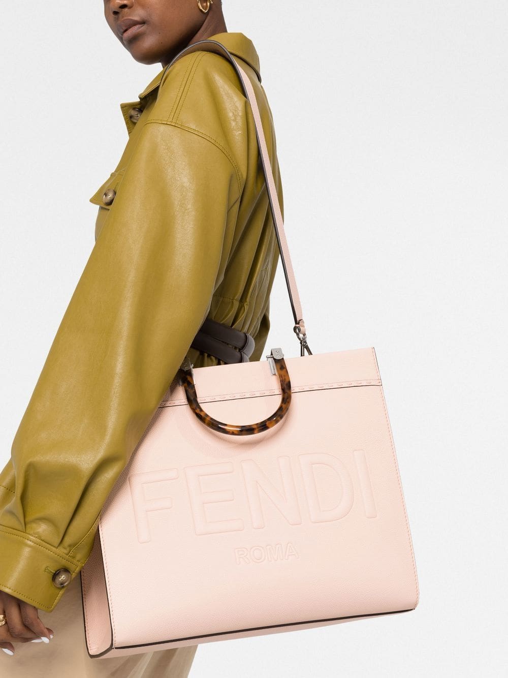 FENDI Sunshine logo-embossed tote bag - Image 3