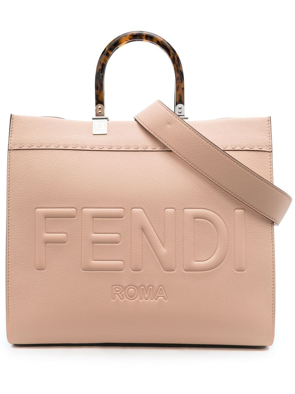 FENDI Sunshine logo-embossed tote bag