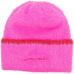 Jacquemus textured logo-embroidered beanie