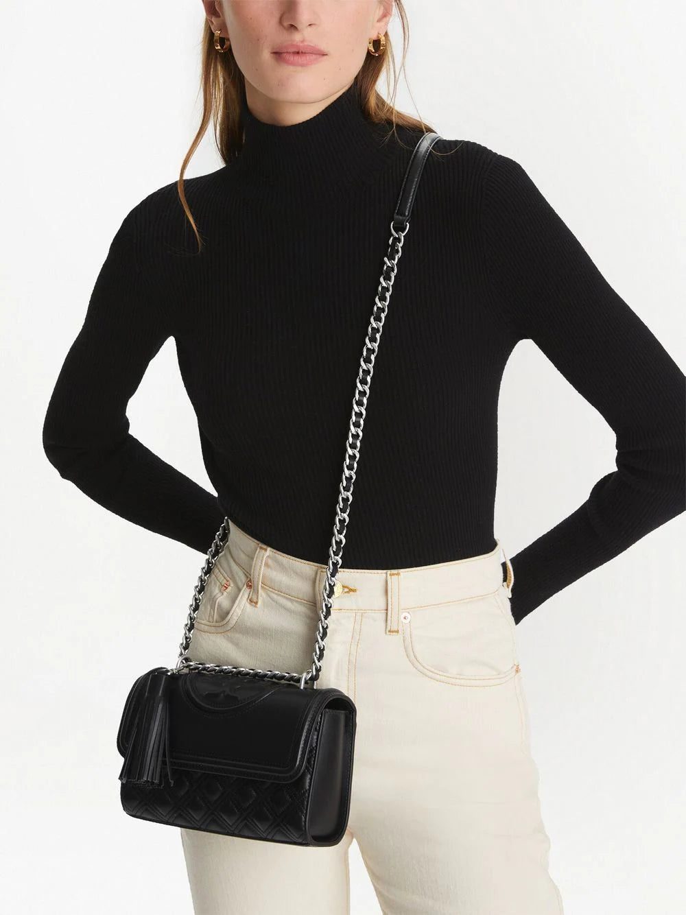 Tory Burch leather quilted crossbody bag - Image 2