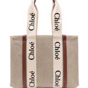 Chloé medium Woody logo tote bag