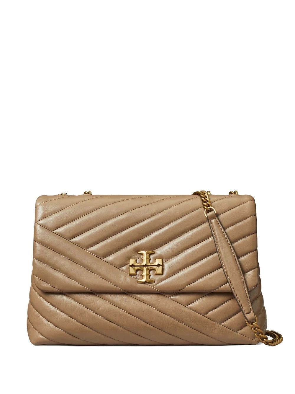 Tory Burch leather logo plaque shoulder bag