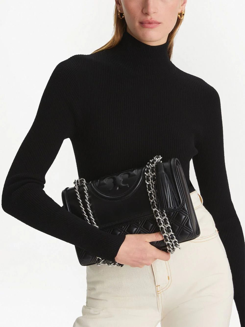 Tory Burch logo embossed shoulder bag - Image 5