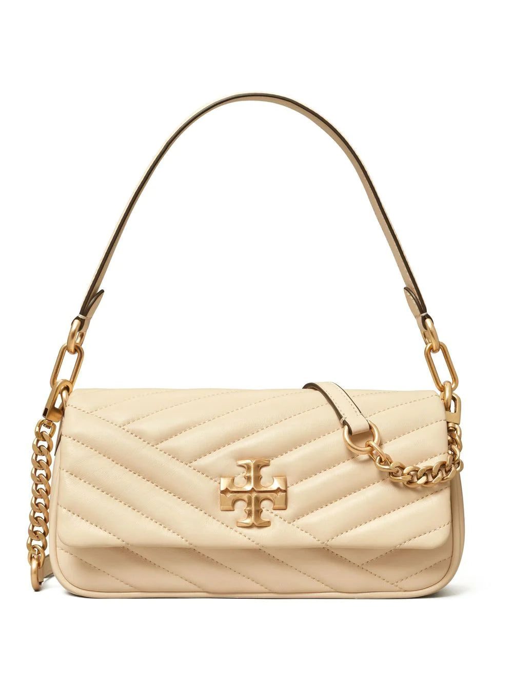 Tory Burch quilted logo-plaque shoulder bag