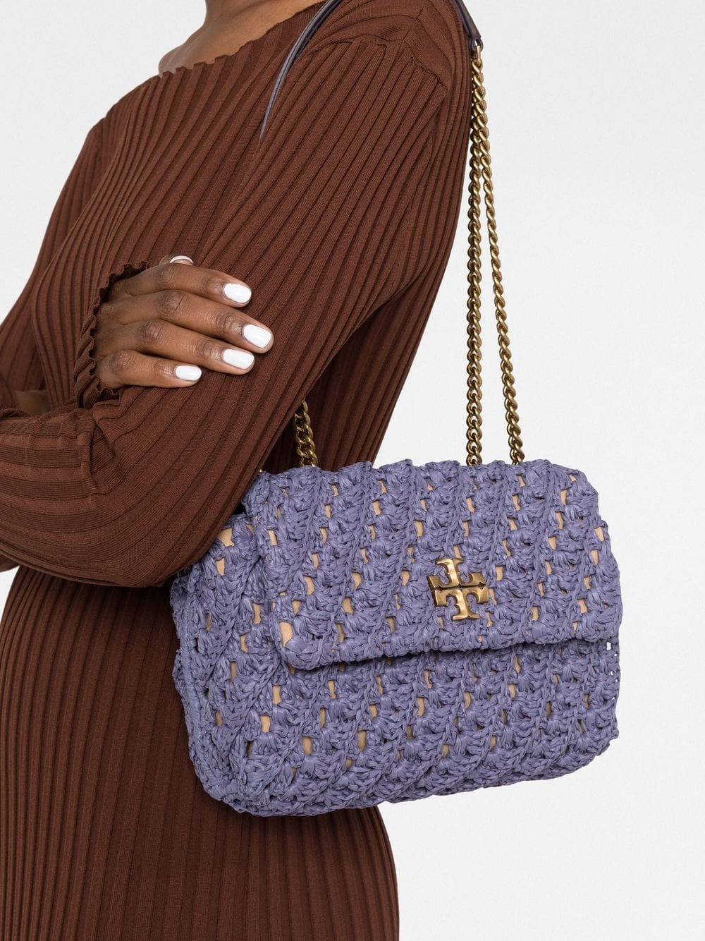 Tory Burch Kira crochet-knit shoulder bag - Image 3