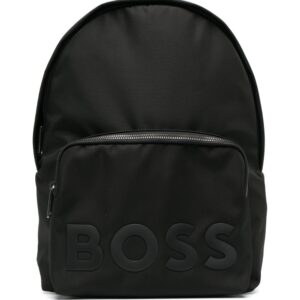 BOSS embossed logo-detail backpack