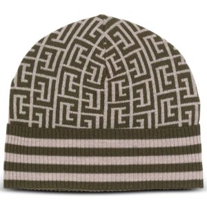 Balmain monogram wool beanie
