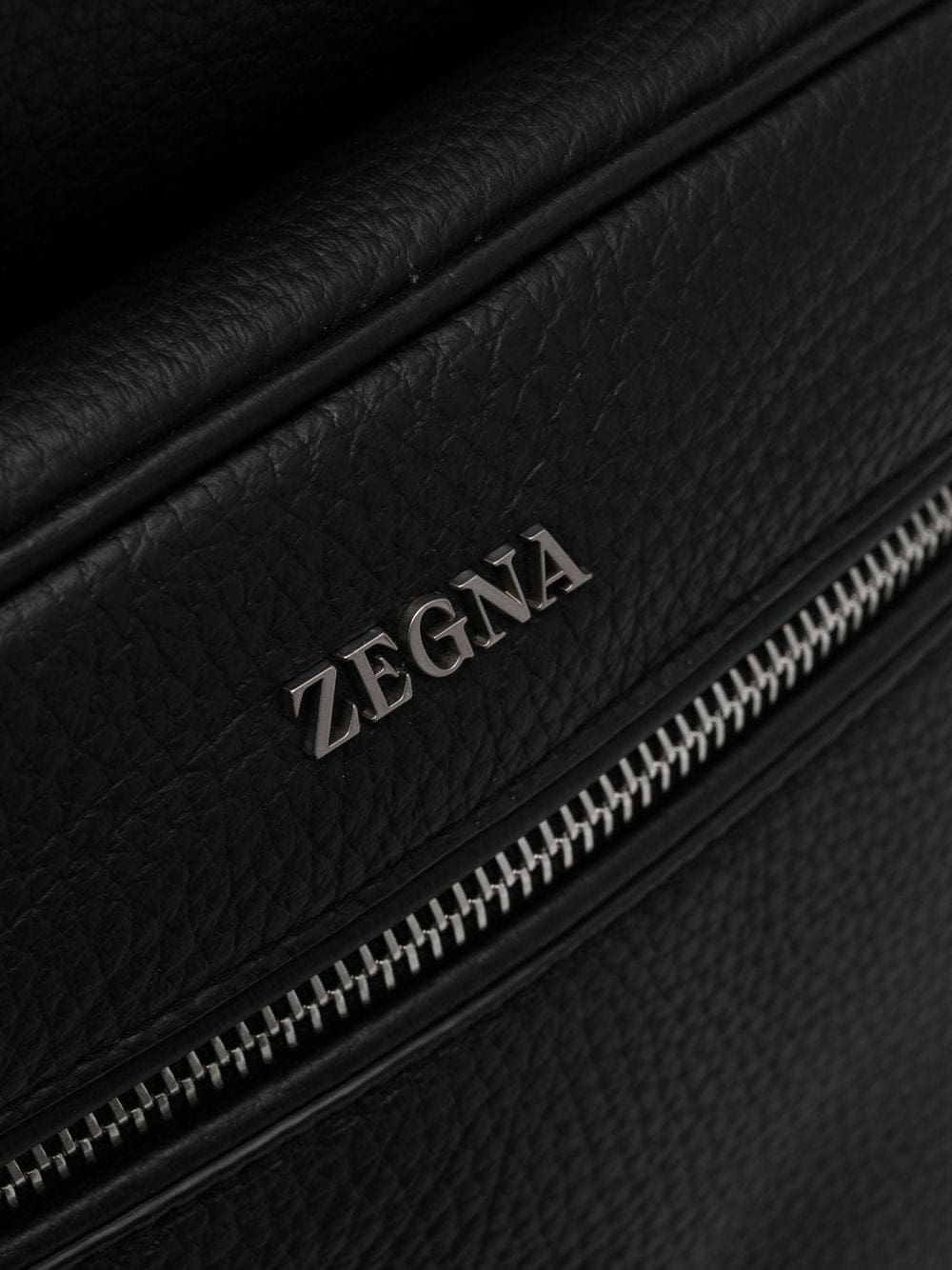 Zegna logo-plaque leather backpack - Image 4