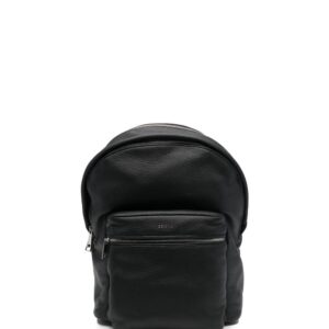 Zegna logo-plaque leather backpack