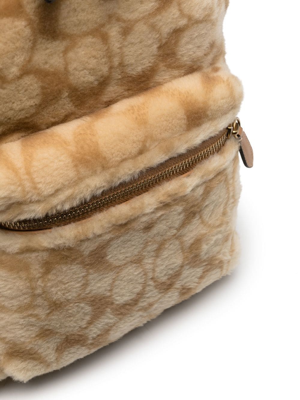 Coach monogram-pattern shearling backpack - Image 4