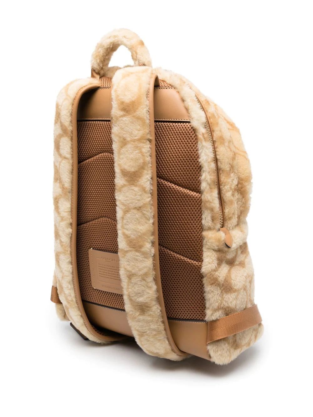 Coach monogram-pattern shearling backpack - Image 3