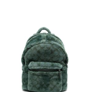 Coach monogram-pattern shearling backpack