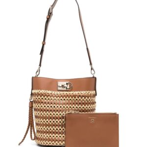 Ferragamo Trifolio raffia tote bag