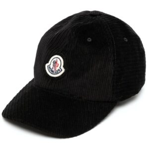 Moncler logo-patch corduroy cap