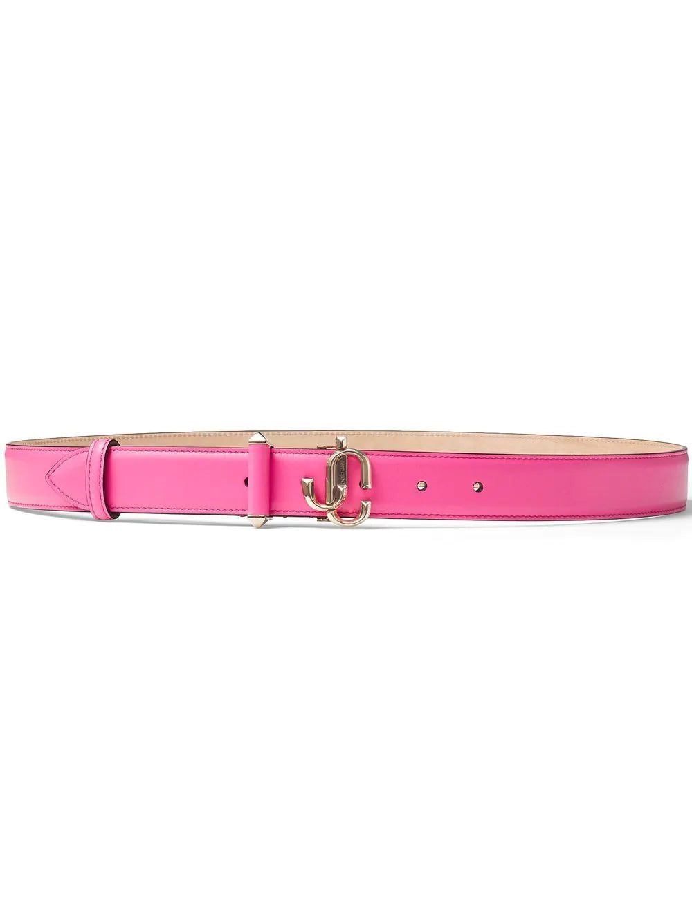 Jimmy Choo logo-buckle leather belt