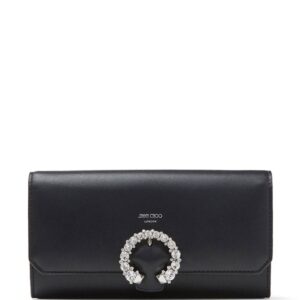Jimmy Choo crystal-buckle clutch-bag