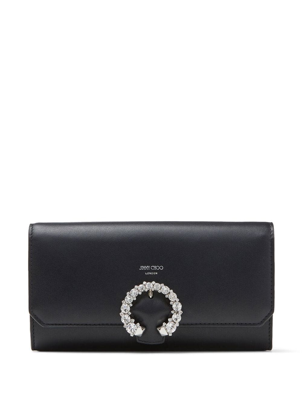 Jimmy Choo crystal-buckle clutch-bag