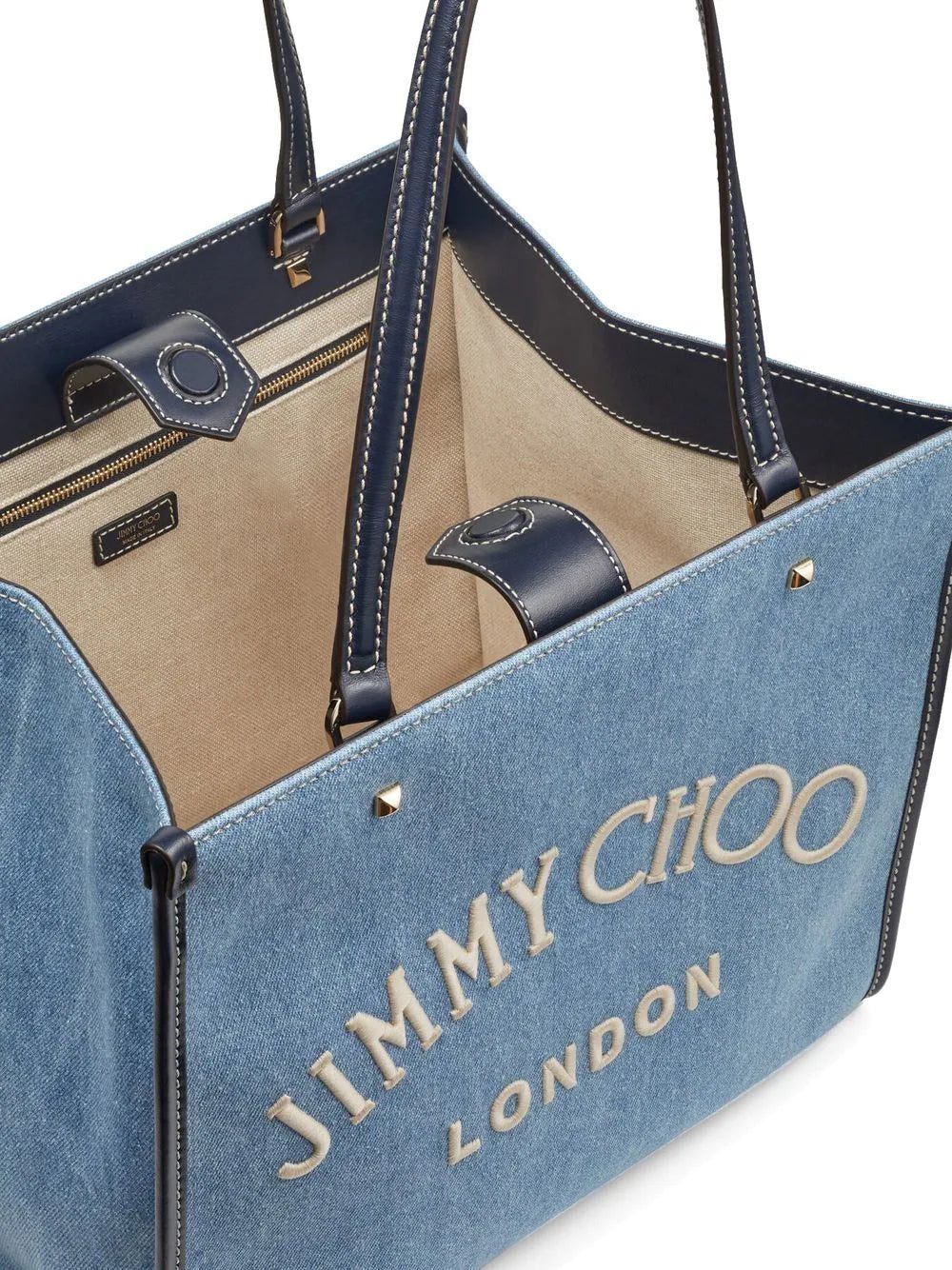 Jimmy Choo Varenne denim tote bag - Image 4
